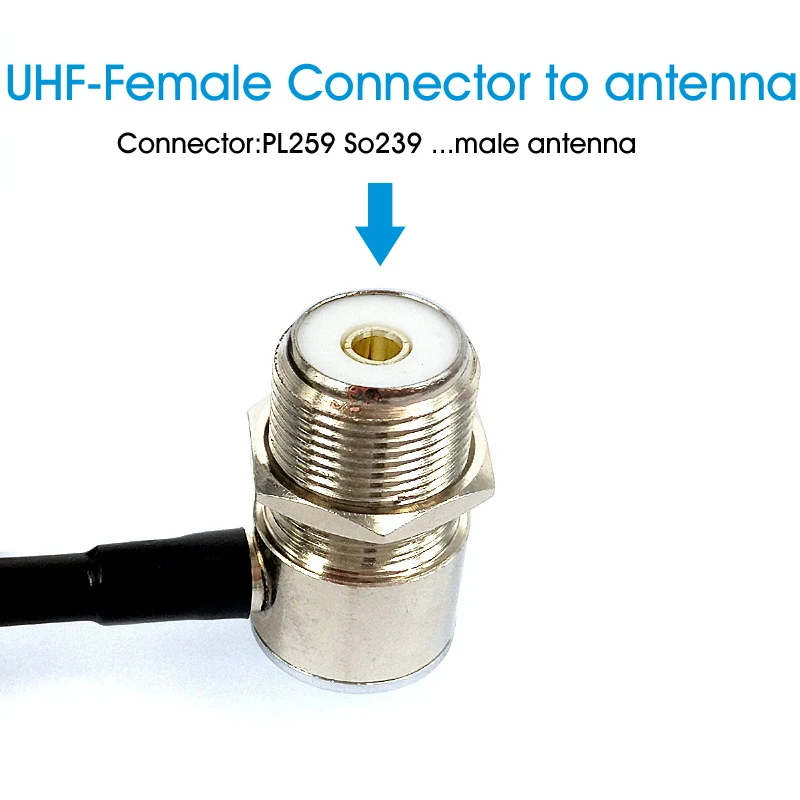 PL259 Antenna Connector Coaxial Extend Cord Cable SO239 5M 16ft UHF for Car Radio Walkie Talkie MP320 MP9000 KT-8900 KT-8900R