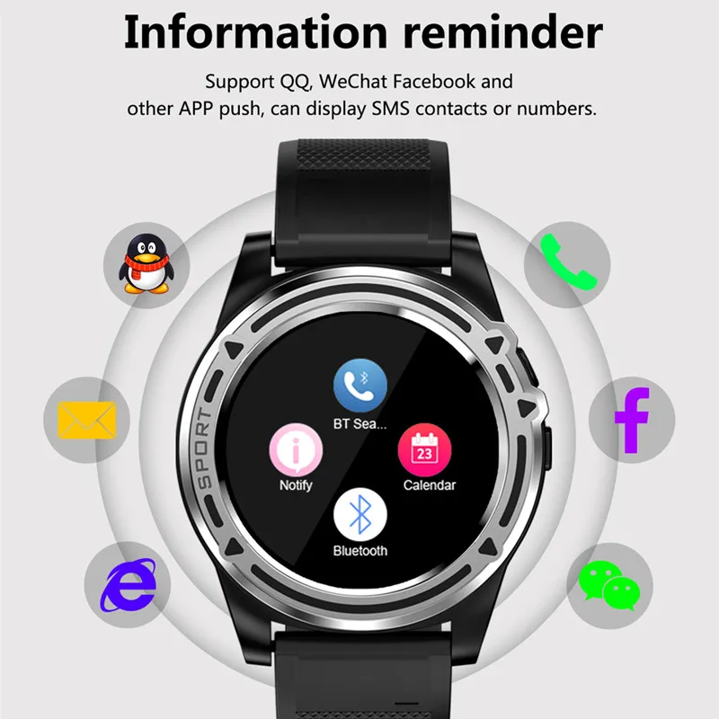SW18 Смарт часы мобильный телефон SIM Push информация ответ на звонки Bluetooth Спорт