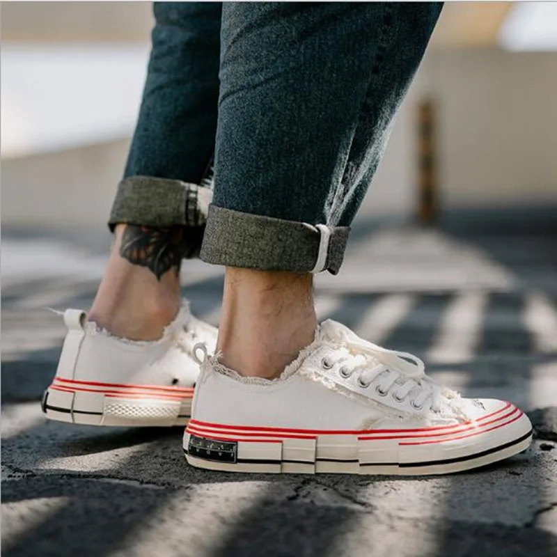 shoes Ins/красная парусиновая обувь; мужская обувь на низком каблуке; трендовая обувь для влюбленных пар; мужская повседневная обувь; сезон лето - Цвет: shoes