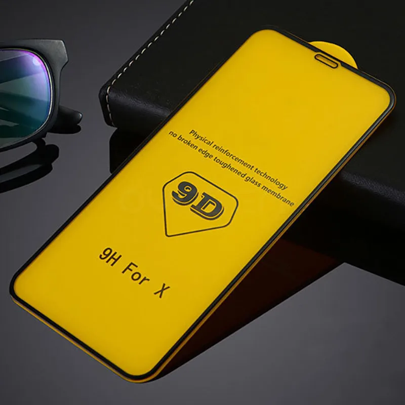 9D закаленное стекло для iPhone X 8 7 6s 6 Plus взрывозащищенное полное Cuverd Защитное 4 5