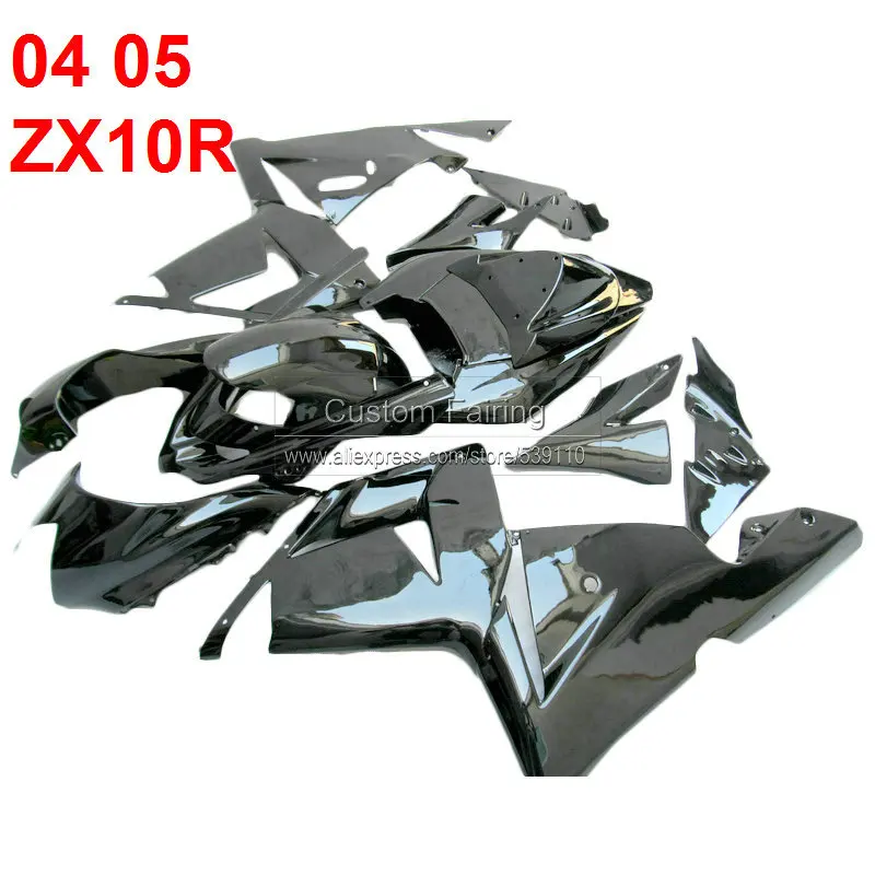 Подходит наборы для тела KAWASAKI ZX10R 2004 2005 NINJA 04 05 ABS черный ZX-10R набор для придания обтекаемой формы [SF132]