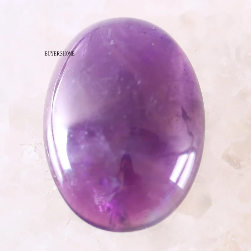 Amethyst 1 шт. 22x30 мм Овальный Кабошон из натурального камня для изготовления ожерелья, браслетов, сережек для женщин и мужчин, с кристаллами лаписа, родонита - Цвет: Amethyst