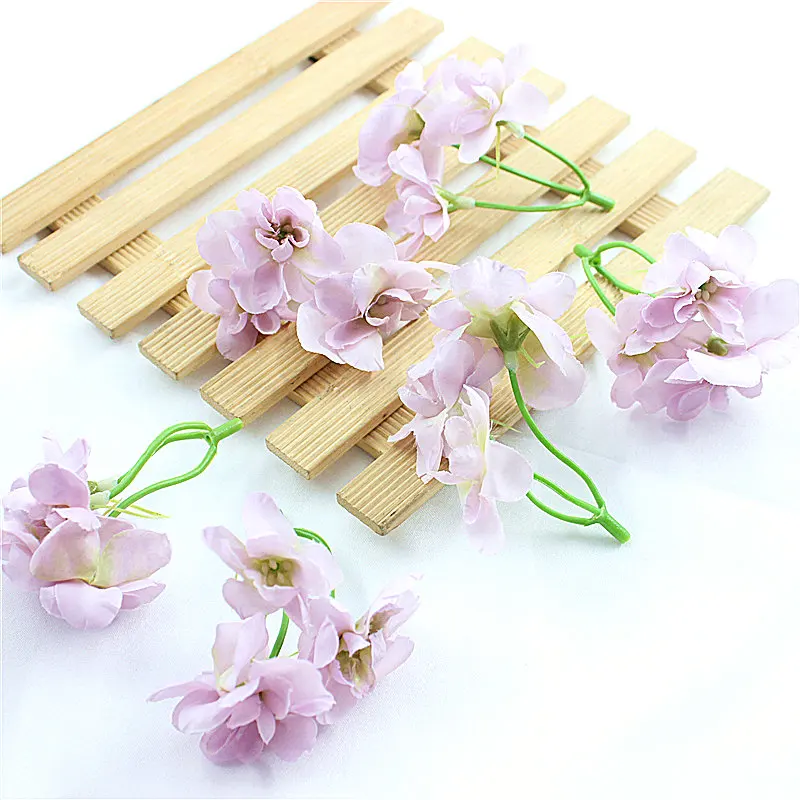 Light purple 1 шт. Ретро seda hartencia Flores Artificiais baratos Para O casamento decora carro материал DE coroa Noiva cocar flor falsifica - Цвет: Light purple