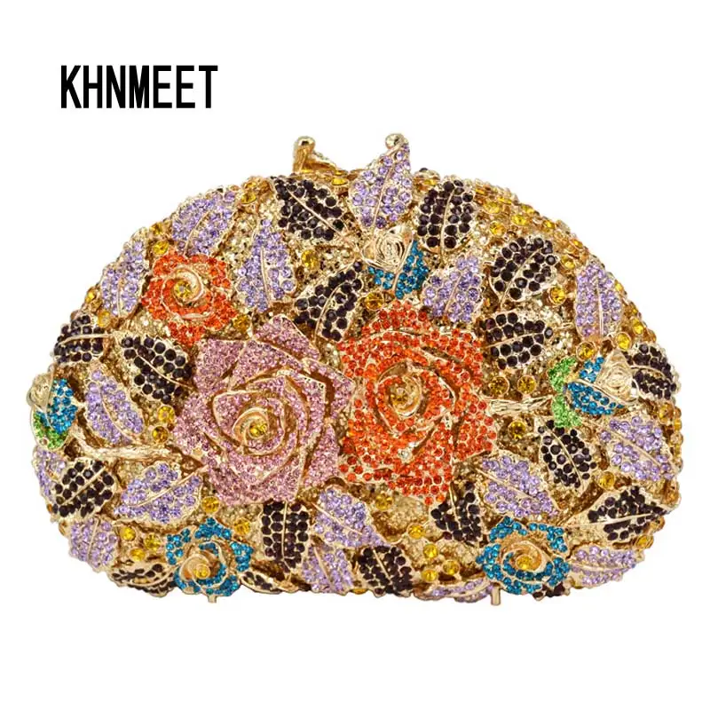 Роскошные сумки-клатчи LaiSC с кристаллами женская сумка подружки невесты розами