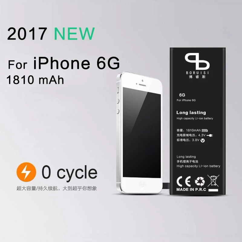 Новый литий-ионный аккумулятор с нулевым циклом на 1810 мАч внутренний для iPhone6 4 7