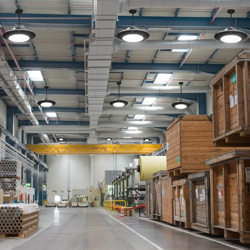 100 Вт UFO LED High Bay Light Водонепроницаемые светодиодные гаражные светильники высокого
