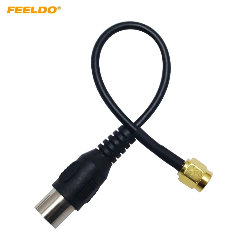 

FEELDO Auto RF Connector Cable Assembly IEC DVB-T TV PAL Female to SMA Male Plug Adapter Extension Cable #FD3918