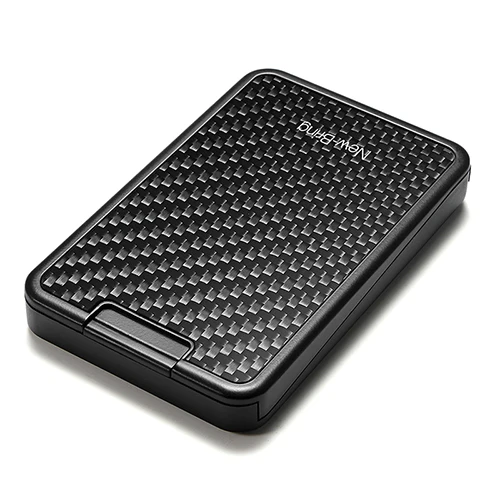 Carbon Fiber NewBring держатель для карт RFID Блокировка раздвижные бумажник пластик карты деньги Чехол кошелек углерода волокно для муж - Цвет: Carbon Fiber