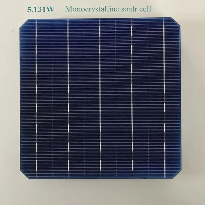 100pcs monocrystalline solar cell 5.131W 0.5V 21% high effciency Grade A Photovoltaic cell 6'x6' for mono silicon solar panel