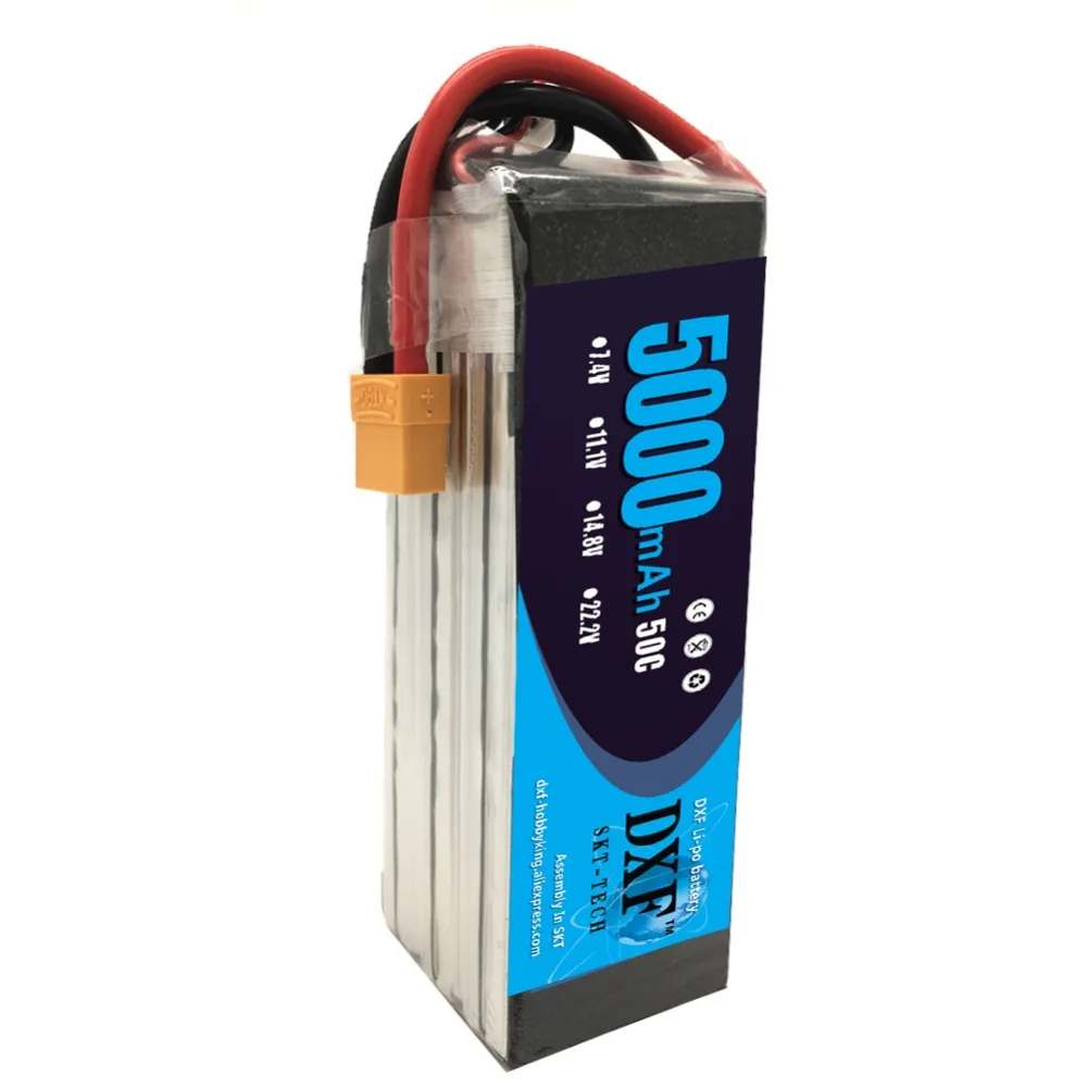 DXF 22 2 V 6S 5000mAh 50C Max 100C AKKU для дистанционного управления Квадрокоптер вертолет