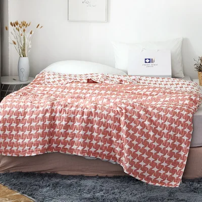 Pink Junwell хлопковое муслиновое одеяло для кровати, дивана, путешествий, дышащее, шикарное, в стиле килим, большое мягкое одеяло, Para одеяло - Цвет: Pink