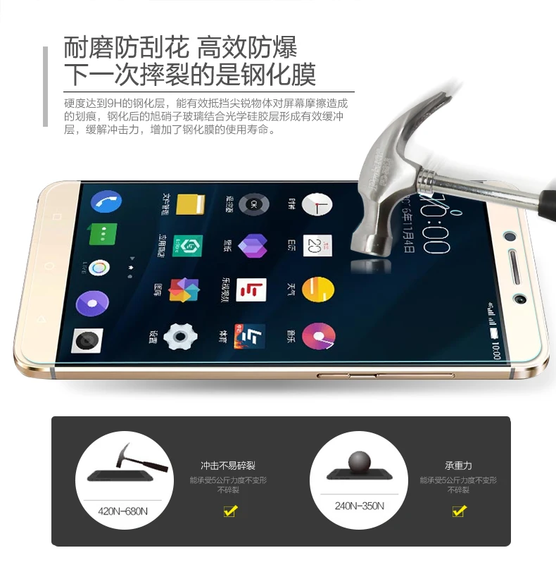 9H ультра тонкий протектор экрана из закаленного стекла для Letv LeEco LE S3 X522/Letv Le X626 X622
