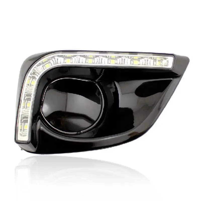 Дневные ходовые огни для Toyota Vios 2014 16 белые и желтые пара|daytime running|lamp fordaytime running lights