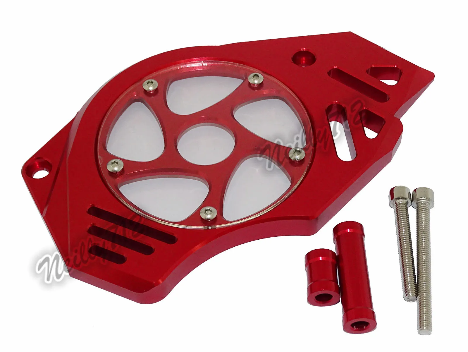 Red Waase для Kawasaki ER6N ER6F 2006 2007 2008 2009 2010 2011 2012 2013 переднего колеса цепи гвардии Крышка двигателя - Цвет: Red