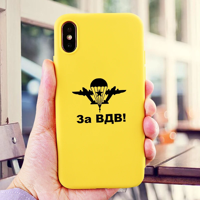 Чехол для телефона Soldier s iPhone X XS MAX XR 6 S 7 8 Plus чехол VDV из России мягкий силиконовый