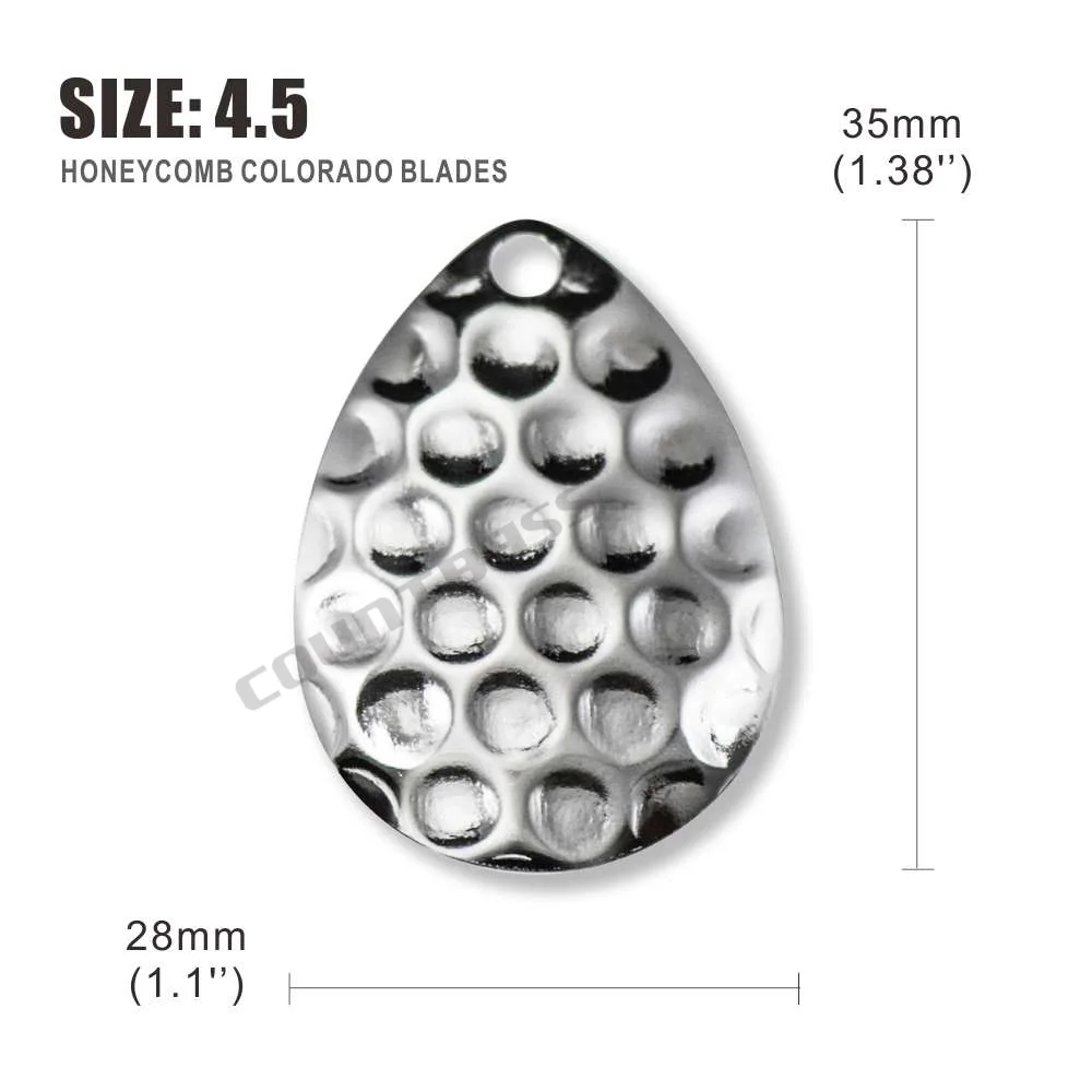 50 шт. никелевая сталь Colorado Spinner Лезвия соты шаблон разные размеры DIY Spinnerbaits