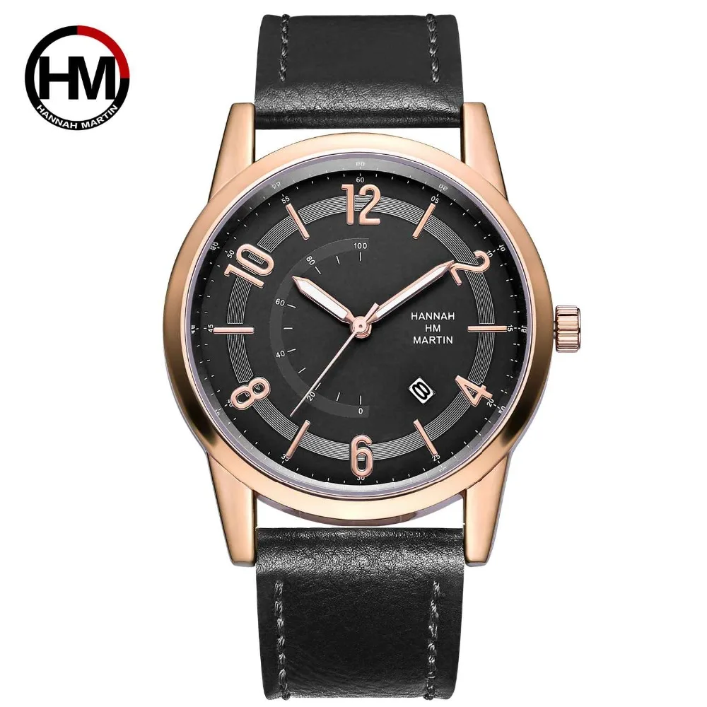 Ханна Мартин 2018 мужские часы лучший бренд Роскошные военные Аналоговые