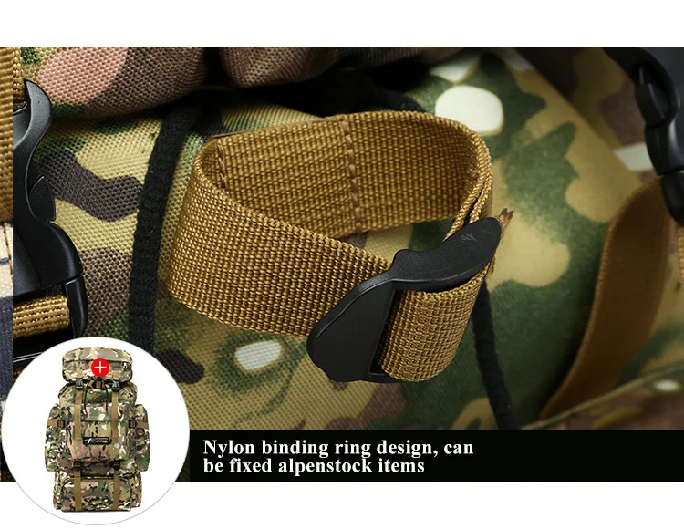 70L Tactical Bag Men Military Backpack Mountaineering Unisex Sport Outdoor Travel Bags Molle Backpacks Hunting Camping Rucksack