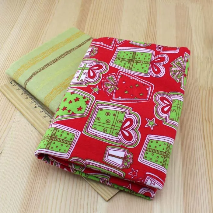 Рождественская флисовая ткань хлопчатобумажная трикотажная для шитье одежды и с