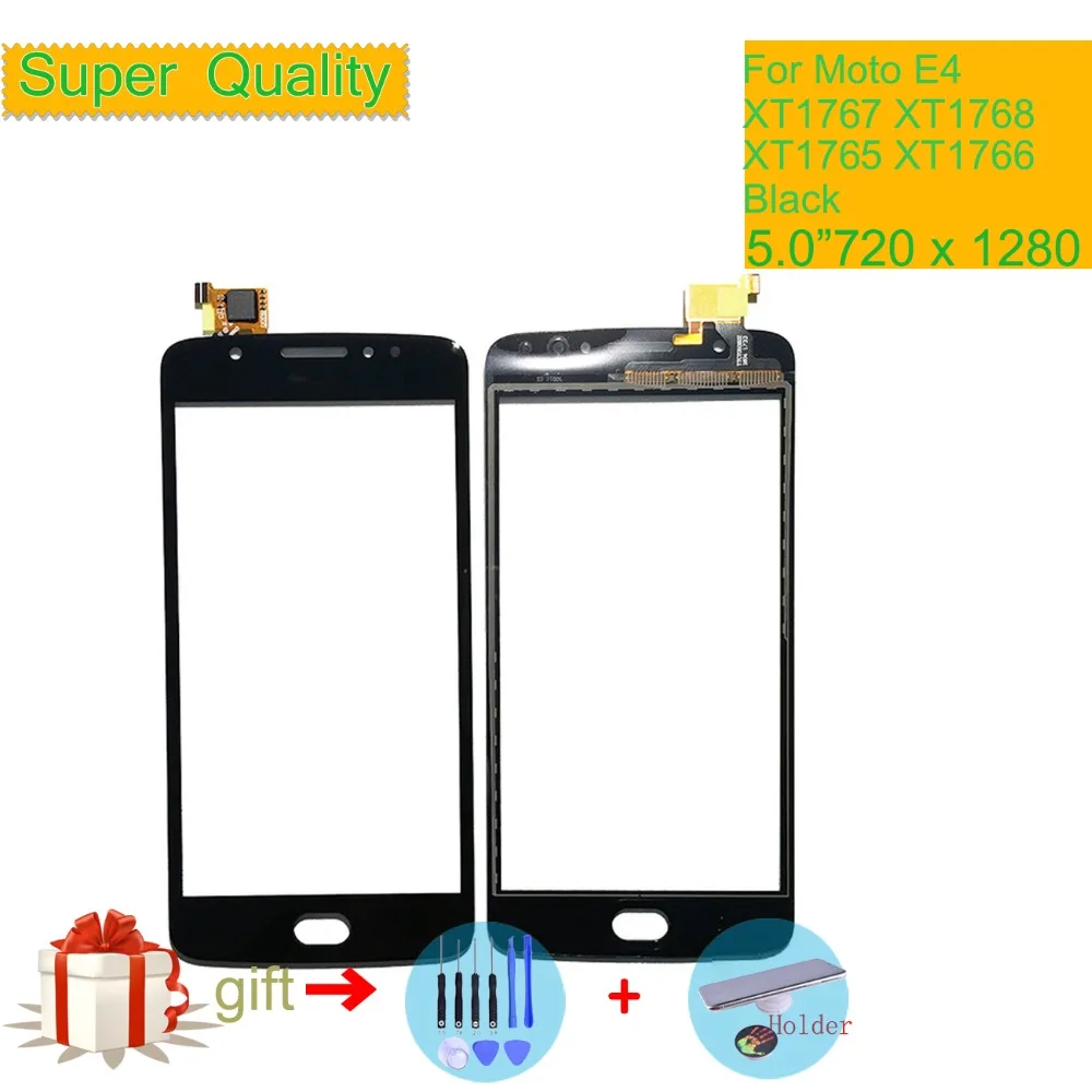 

Touchscreen For Motorola Moto E4 XT1767 XT1768 XT1765 XT1766 Touch Screen Digitizer Front Glass Panel Sensor Black NO LCD 5.0"