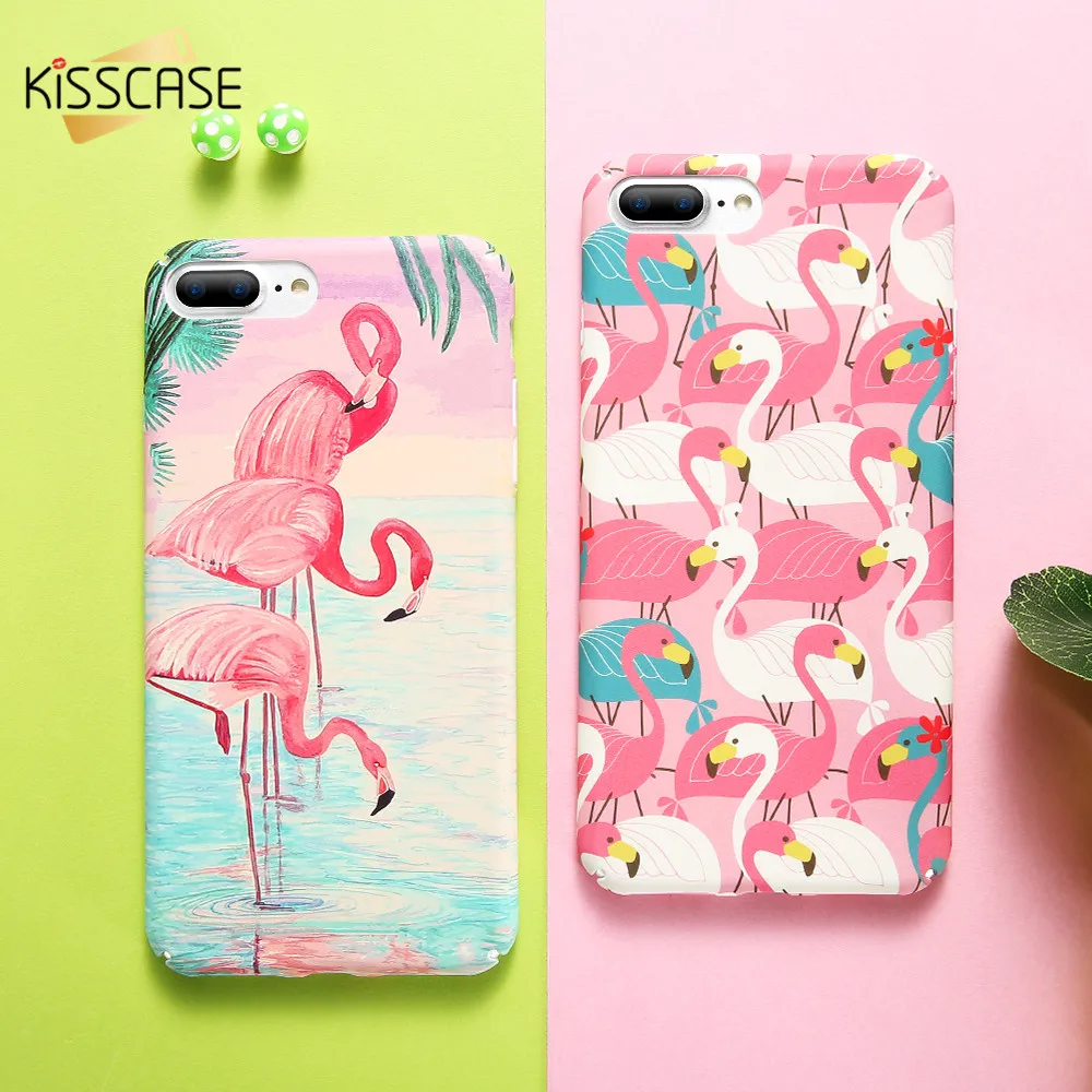 KISSCASE милые чехлы для телефонов с фламинго iPhone 5S 6 s 7 8 чехол X XR XS гладкий сенсорный
