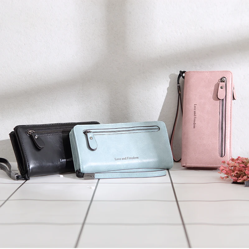 Длинный кошелек CHALLEN женские кошельки для монет держатель карт женский клатч