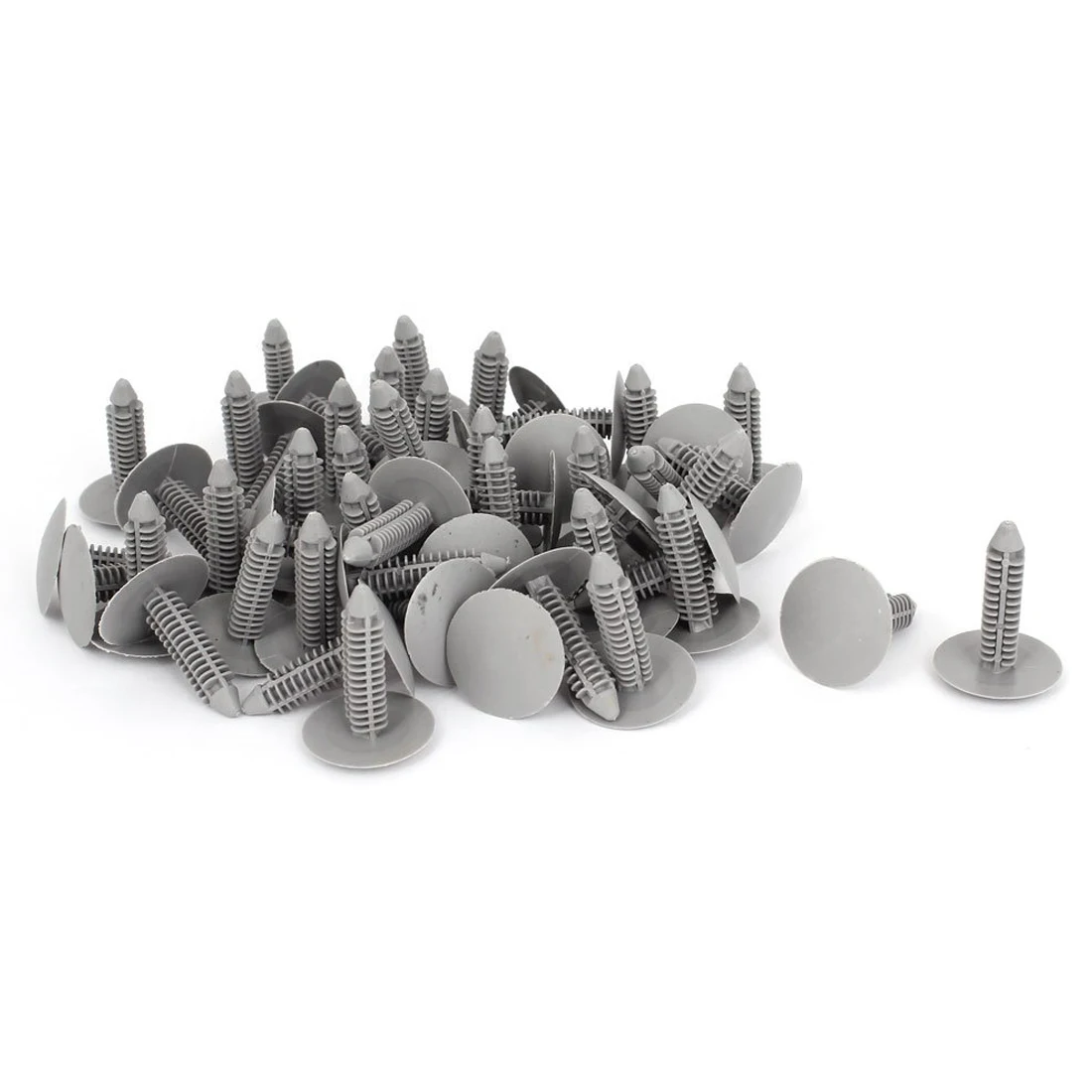

2 PCS of 50 Pcs Gray Plastic Rivet Clips 8mm x 25mm x 31mm