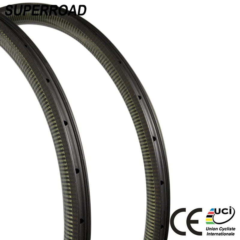 Special Price 27mm Wide 38mm Deep Carbon Offset Tubeless Rims Asymmetric Bike 700C | Спорт и развлечения
