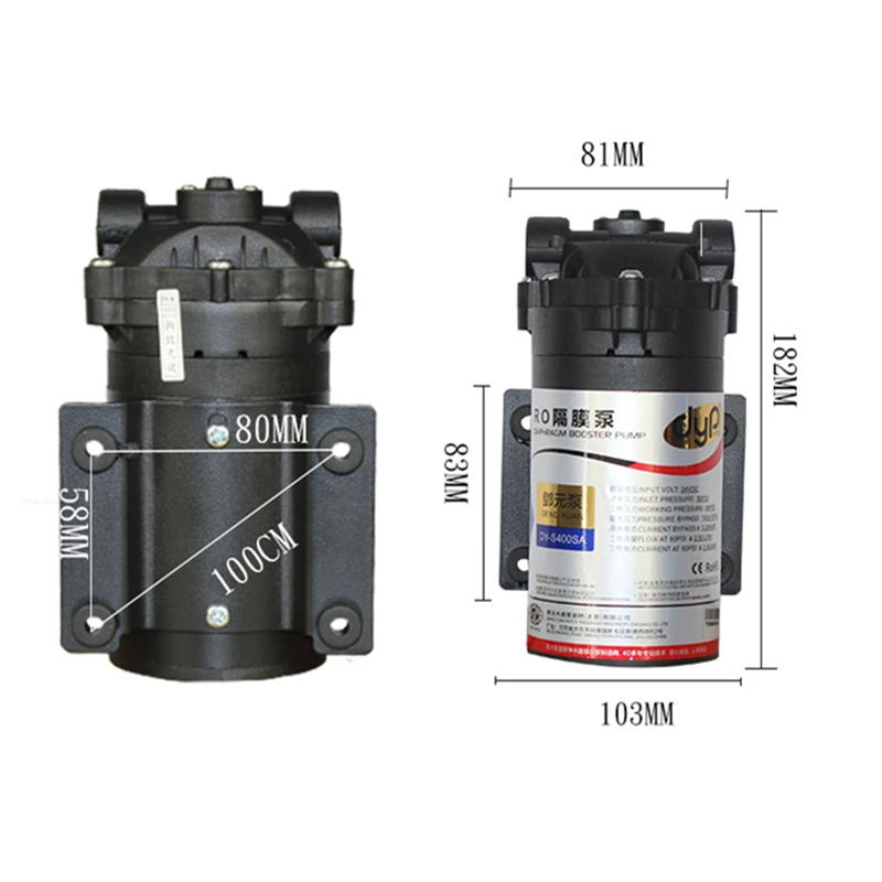Очиститель воды с высоким потоком RO Booster Pump 400 галлонов для повышения давления в