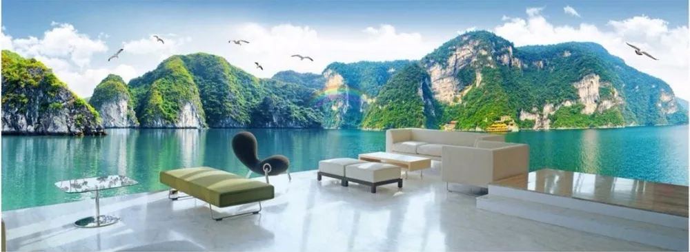 3d обои на заказ нетканые и роспись шелке фото длинная нарисованная hd guilin