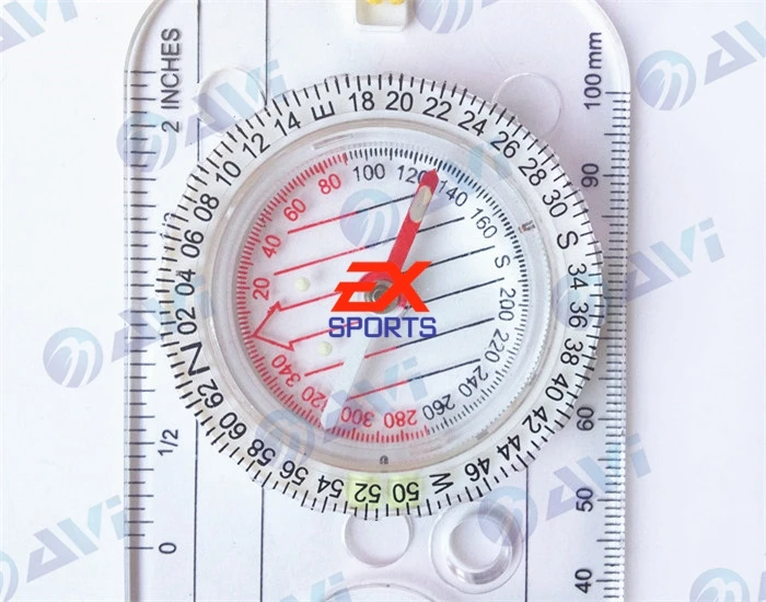 2X увеличительный компас армейские скауты походный Кемпинг карта гребли чтение