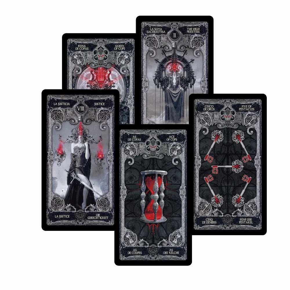 Новинка колоды карт Dark tarot английская испанская французская немецкая версия