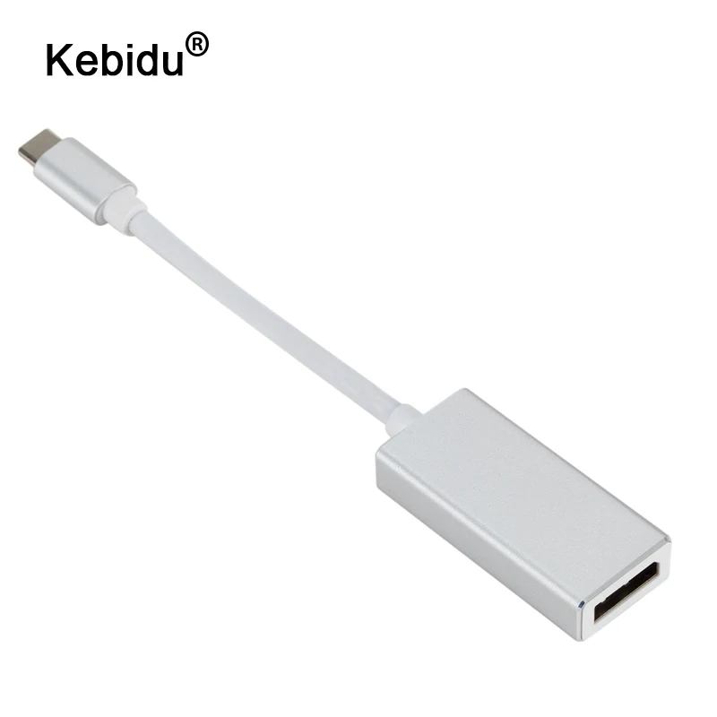 Kebidu Тип C к DP адаптер USB 3 1 с разъемами типа и Поддержка 4K мужчин женщин HDTV