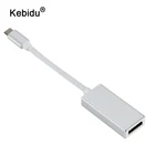 Kebidu Тип C к DP адаптер USB C 3,1 Тип с разъемами типа C и DP Поддержка 4K мужчин и женщин HDTV конвертер для Macbook проектор