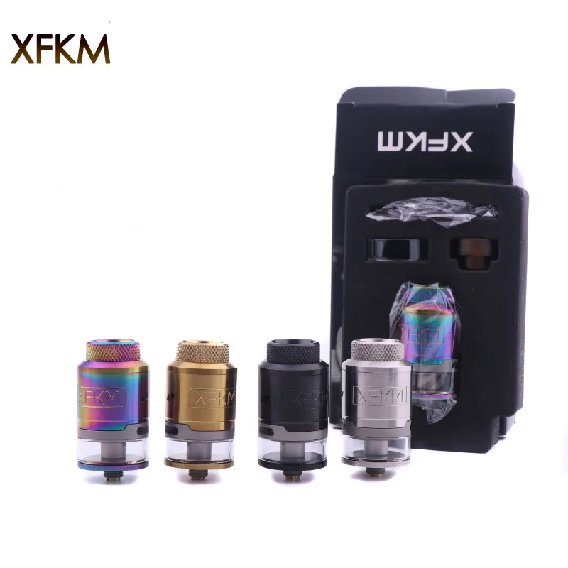 Новый XFKM 24 мм RDTA DIY двойные катушки 3 мл Большой Емкости Распылитель 510 Резьбовая