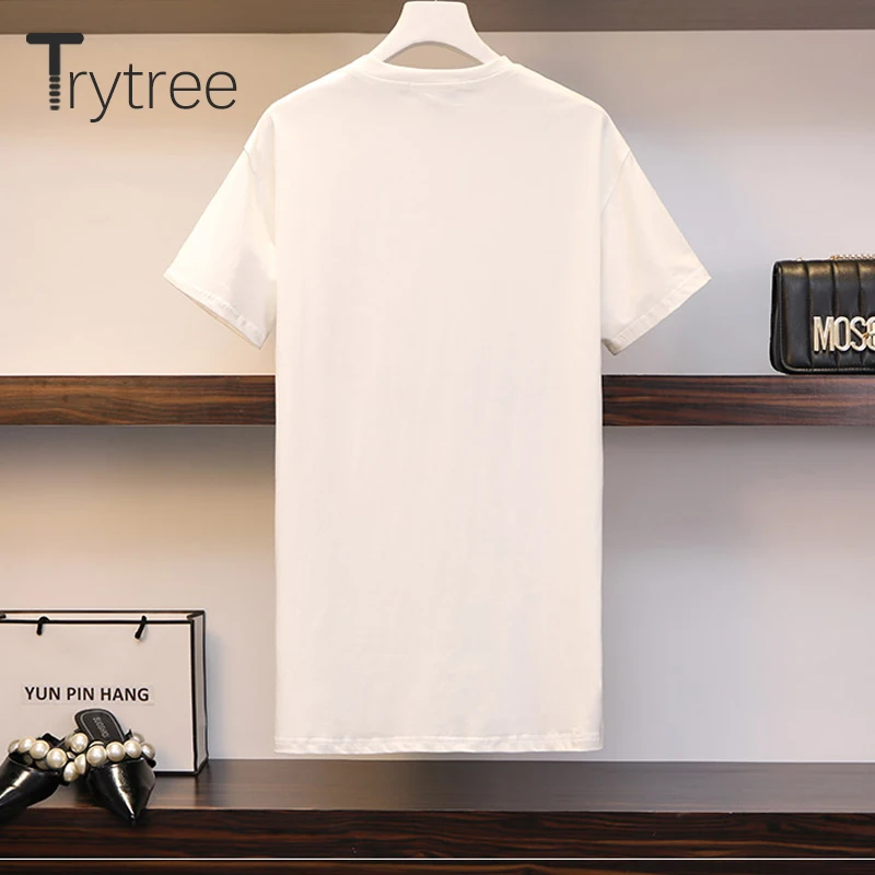 Женский Повседневный костюм Trytree комплект из двух предметов хлопковый Длинный