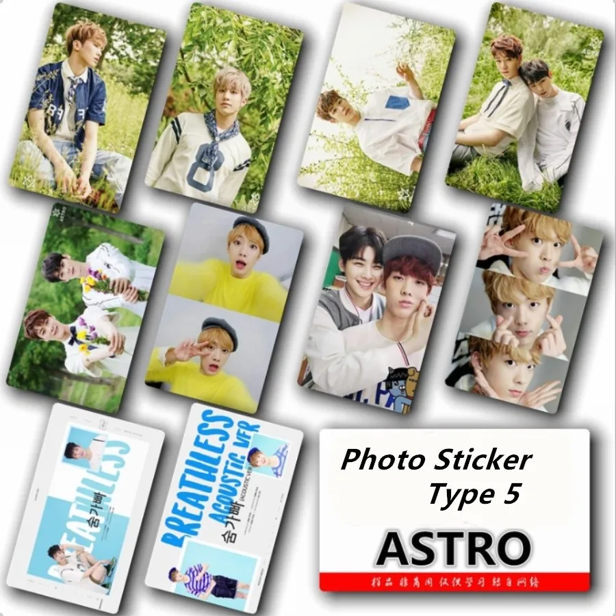E Kpop Astro Кристальные наклейки для фотографий, новые модные летние Стикеры для фотографий, 10 шт - Цвет: E
