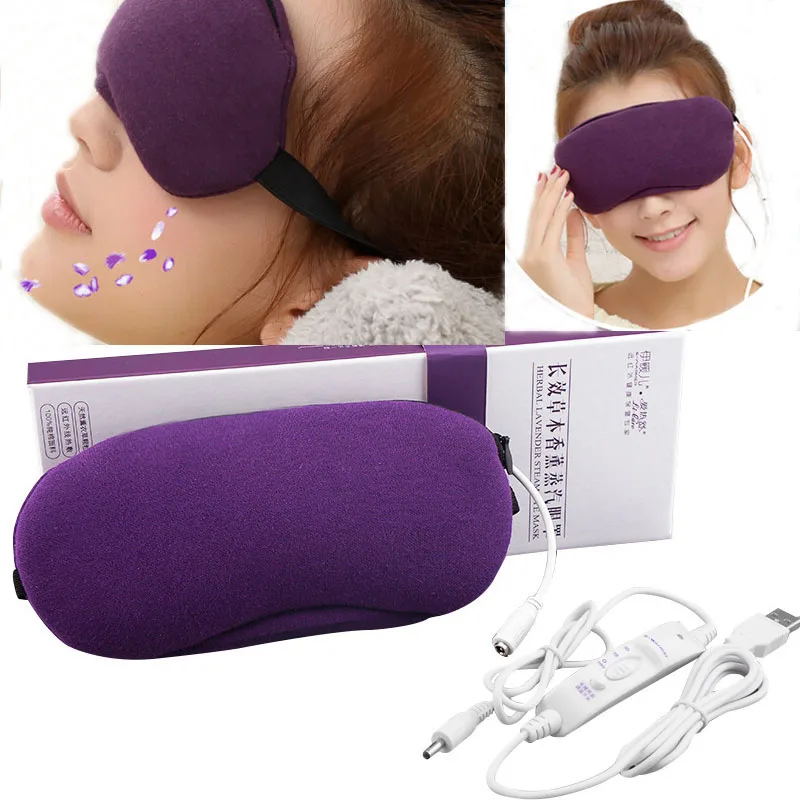 USB нагревательная маска для век Лавандовая сна глаз Releive Compress Eyeshade удаления