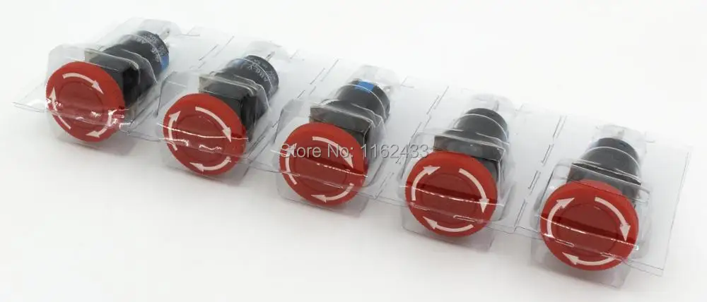 5 шт./лот аварийный стоп сигнал 16 мм кнопка переключения кнопка|pushbutton switch|emergency push