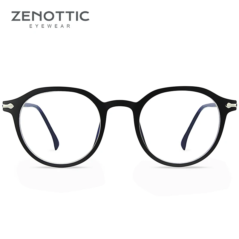 ZENOTTIC Винтаж круглые прозрачные очки с диоптриями рамка унисекс оптическая оправа для очков, при близорукости Винтаж модная оправа для очков
