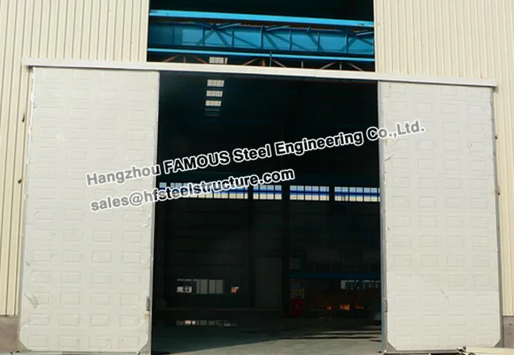 Ручная/электрическая складная накладная промышленная раздвижная дверь с