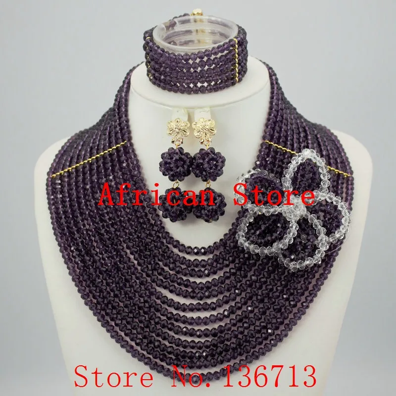 

Marvelous African Beads Jewelry Set Splendid Nigerian Beads Set New Handmade Wholesale Free Shipping R414