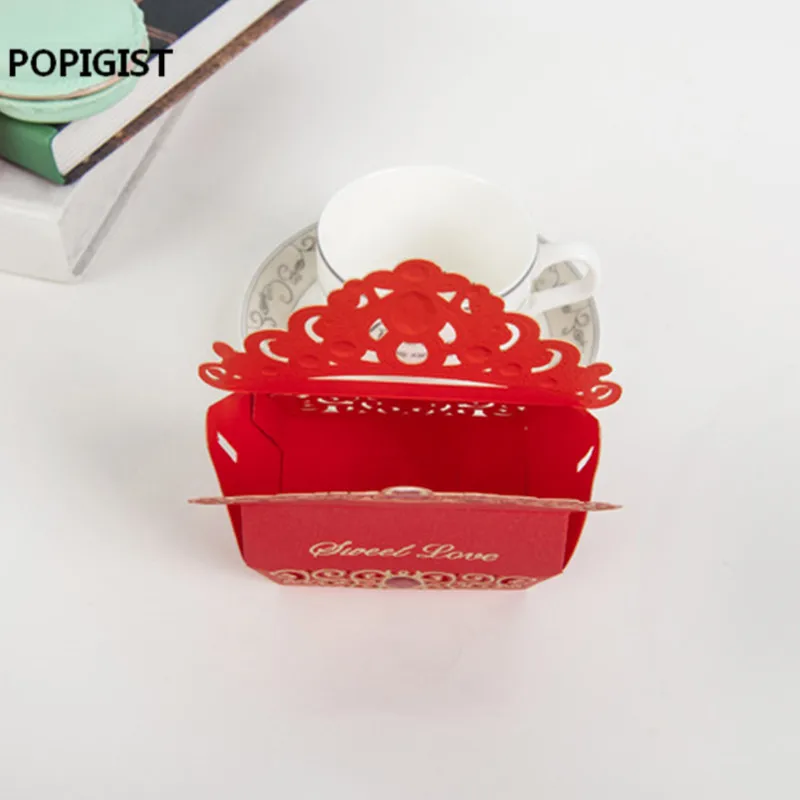 Королевская Блестящая Корона из драгоценных камней коробка конфет для свадебных