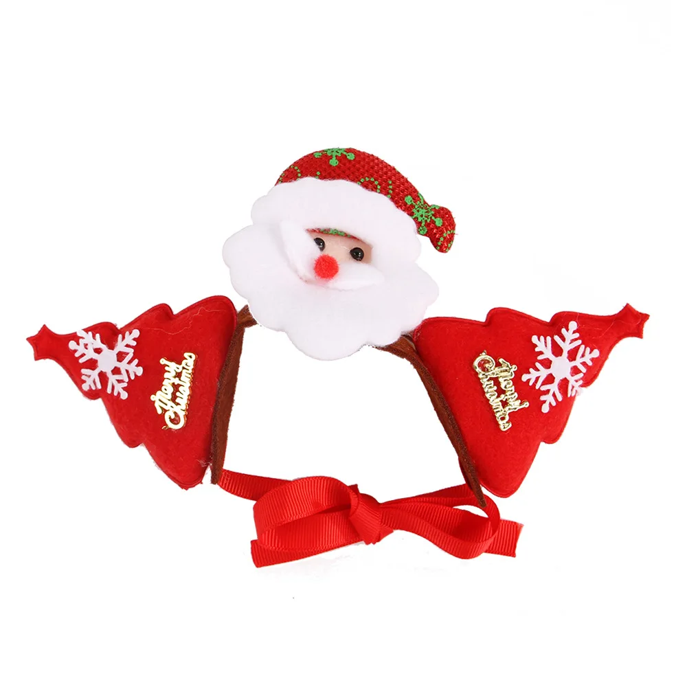 Santa Claus Одежда для домашних животных, собак, кошек, костюм на Хэллоуин, кошка, шляпа, шарф, костюм, плащ, наряды для домашних животных на год, костюм, плащ, Рождественская одежда, mascotas - Цвет: Santa Claus