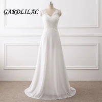 2019 white beach wedding dresses v neck lace appliques women plus size for wedding wedding party dress bridal gown zipper g055