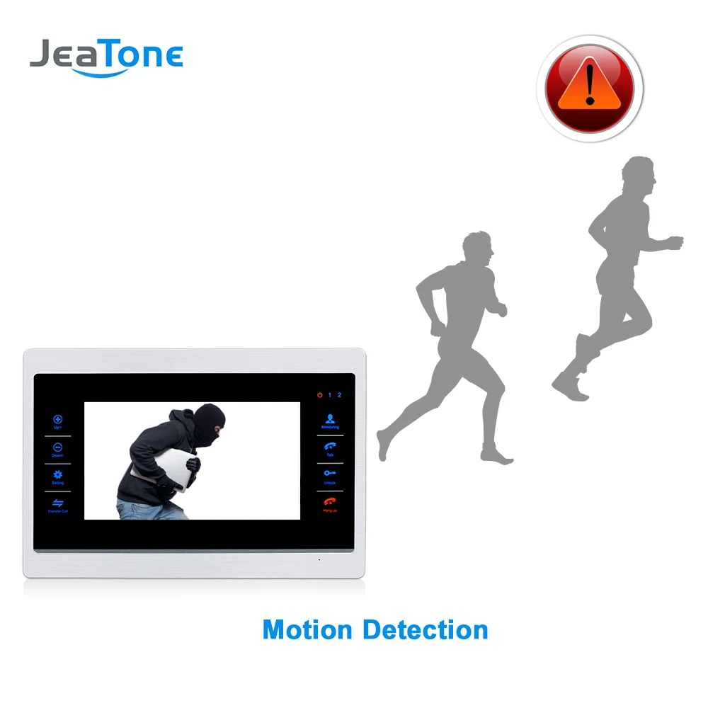 

720P AHD 7 inch Video Door Phone Intercom Door Bell Door Speaker 4 Wired Hands-free Touch Button Monitor Motion Detection