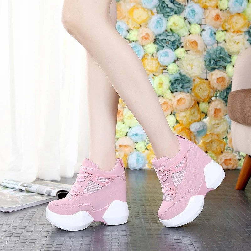 Женские кроссовки на шнуровке Повседневная летняя обувь из сетчатого материала