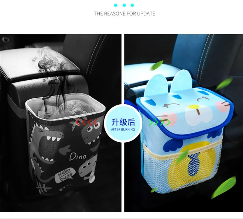 Universal Baby Stroller Bag Organizer Bag Cartoon Design Waterproof Car Hanging Basket Storage Stroller Accessories