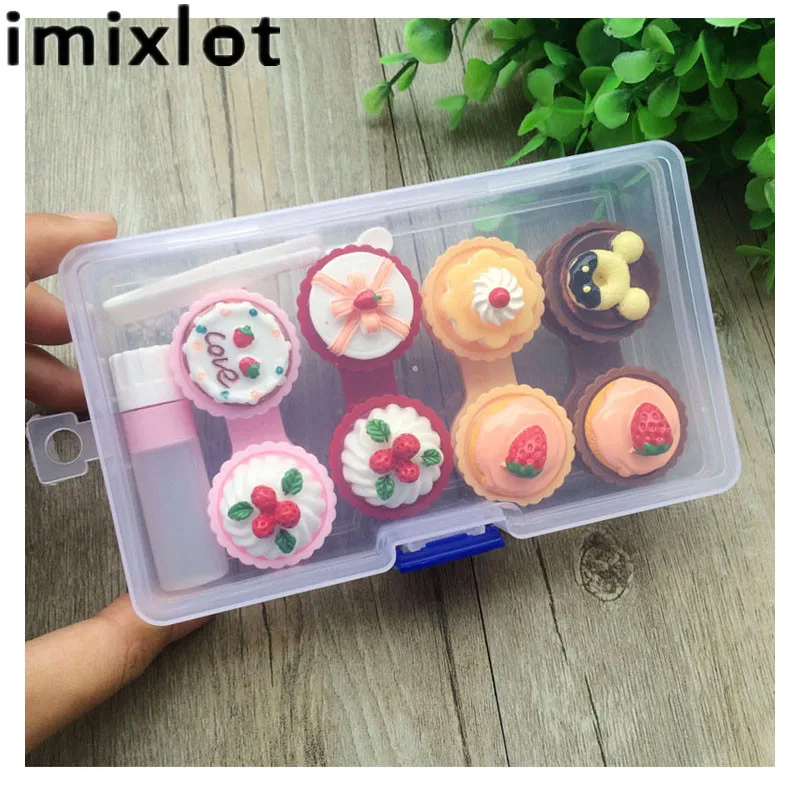 IMIXLOT 1 комплект мультфильм милый наполняемое кремом для торта очки двойная