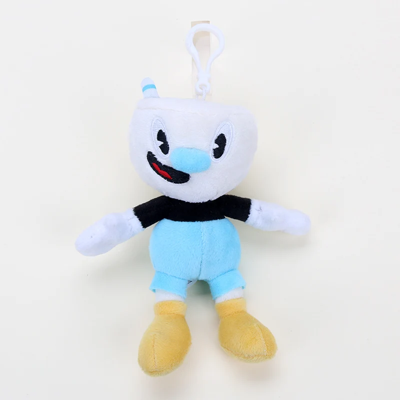 Mugman keychain Cuphead S1-King кости плюшевые Mugman дьявол босс Коллекционная плюшевая фигурка игрушка - Цвет: Mugman keychain